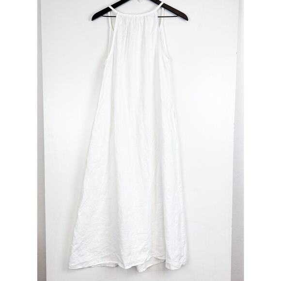 It Is Well LA 100% Linen A-Line Tank Dress White - S - Picture 6 of 9